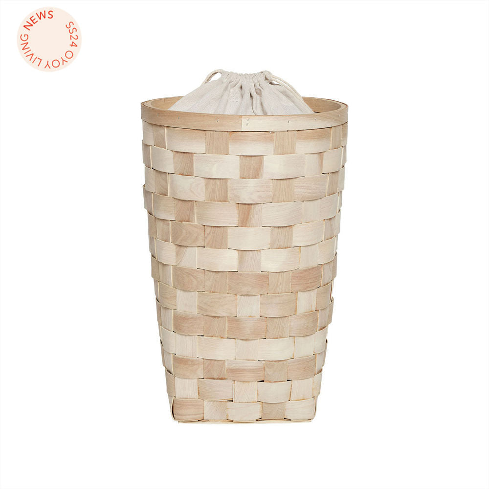OYOY LIVING Spreta Cesta de lavandería y almacenamiento-Gran naturaleza