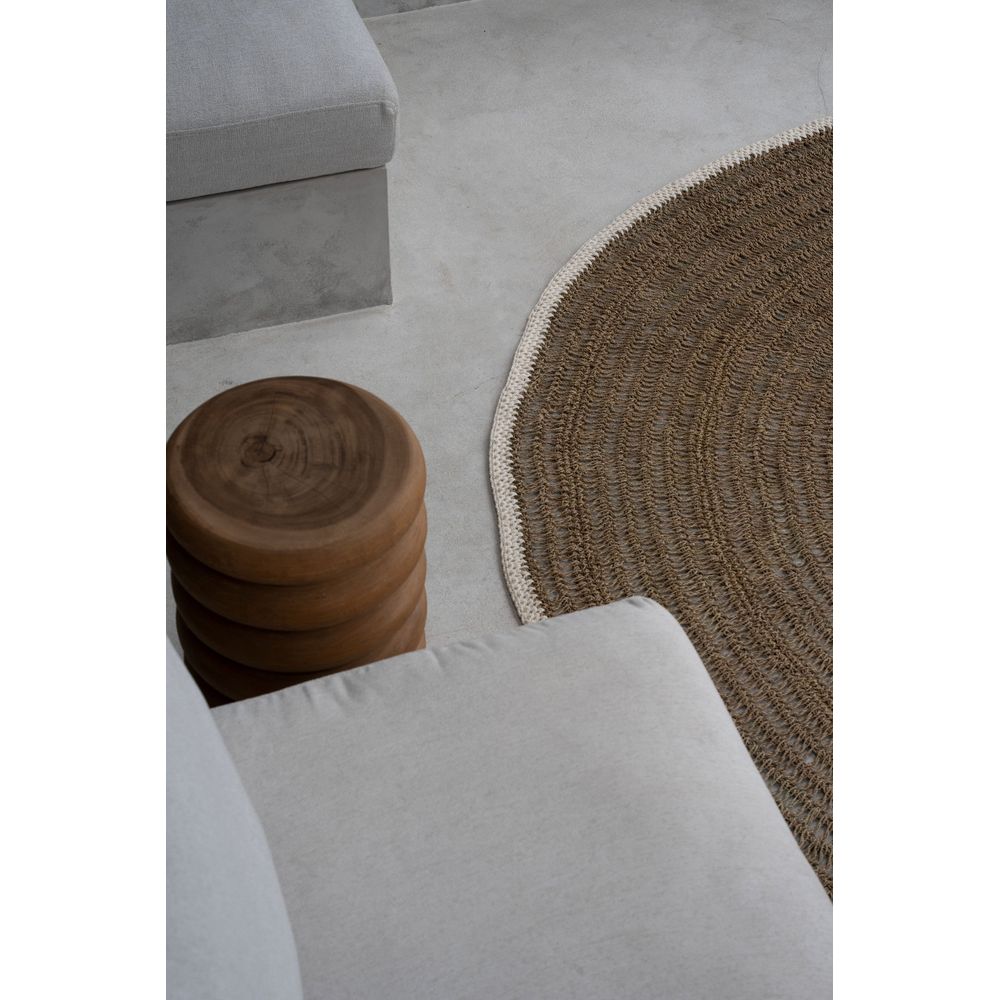 Bazar Bizarre Autour de Tapis de Seagrass & Coton-Blanc Naturel-200