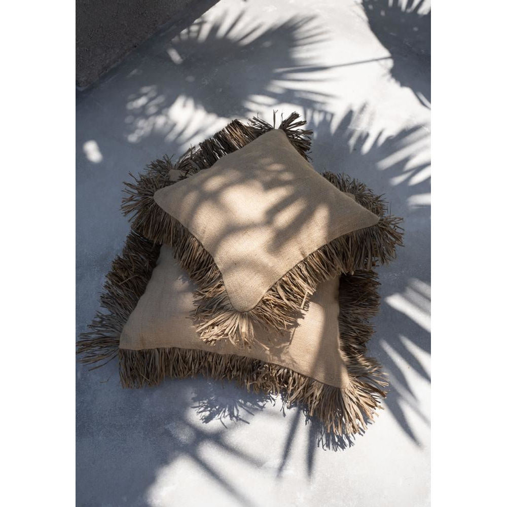 Bazar Bizar De Jute Bonita Housse de Coussin - Naturel - 40x40