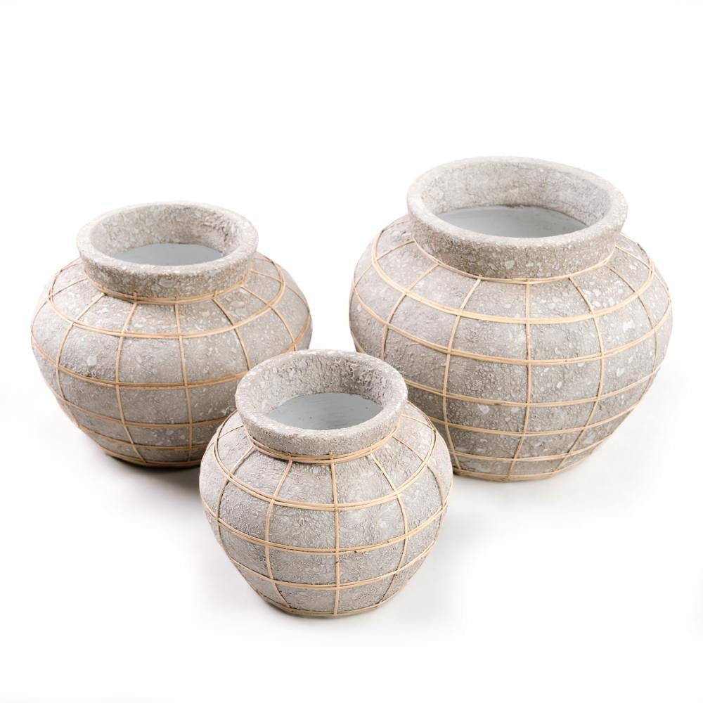 Bazar Bizarre The Belly Vase-Hormigón Natural-L