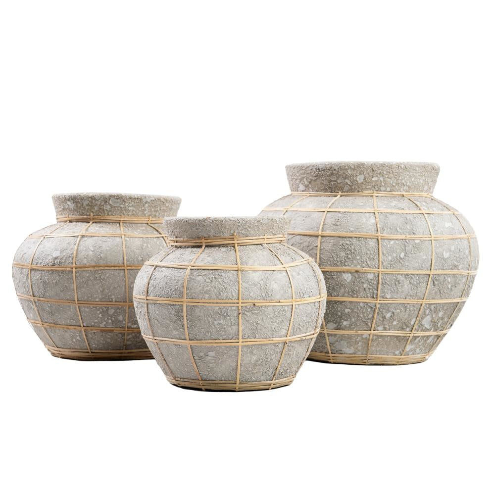 Bazar Bizarre The Belly Vase-Hormigón Natural-L