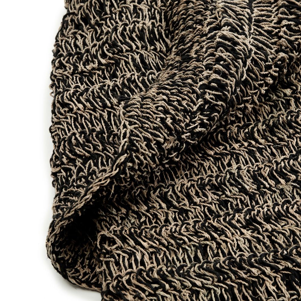 Alfombra Seagrass Bazar Bizarre-Black-180x240 Natural
