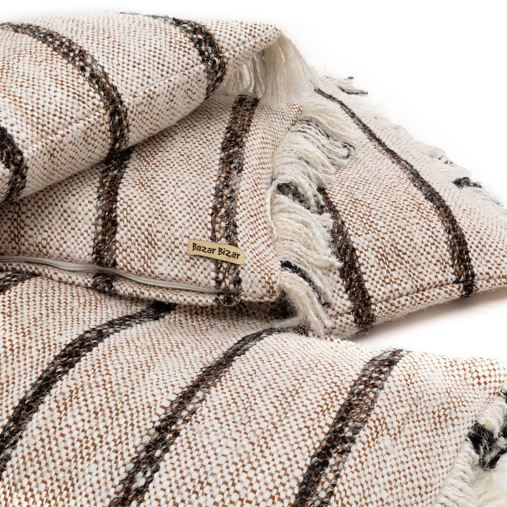 Housse de coussin Bazar Bizarre The Oh My Gee-White-35x100 bohème