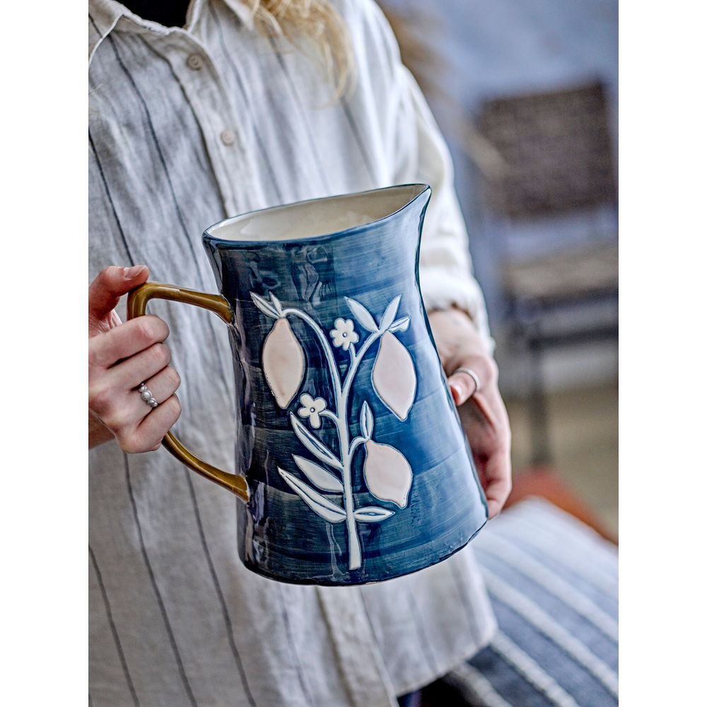 Kreative Sammlung Feriha Dose, Blau, Steinzeug