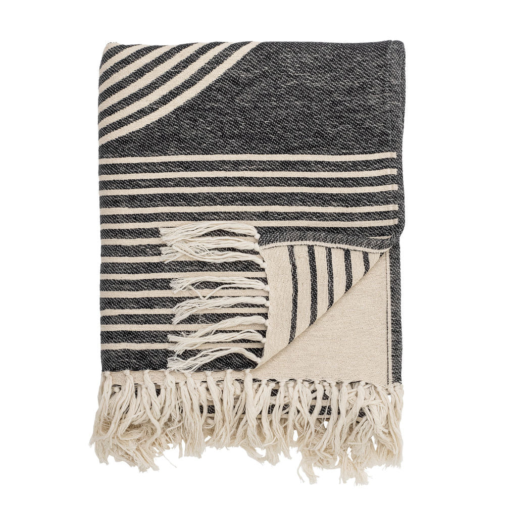 Bloomingville Anek Plaid, Noir, Coton