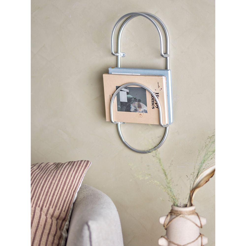 Bloomingville Carlton Magazine Holder, Plata, Metal