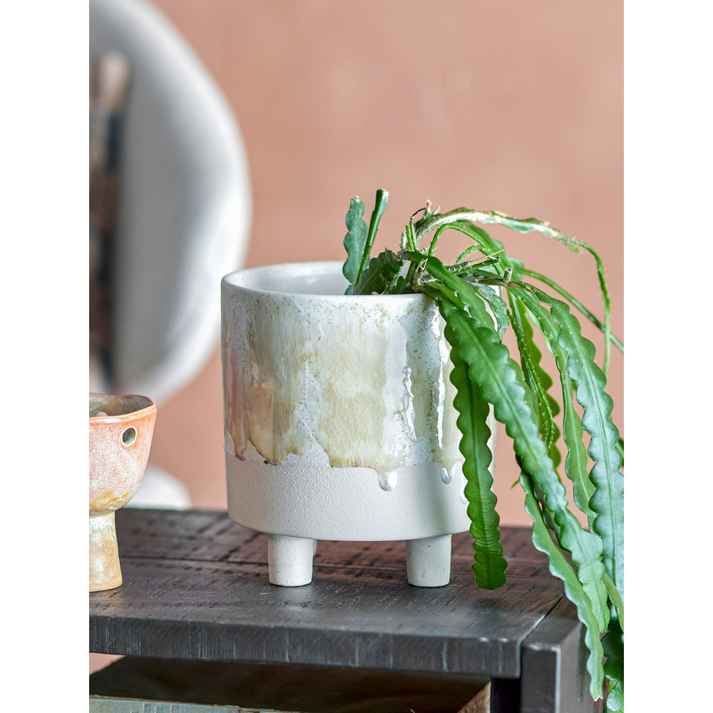 Creative Collection Imoa Bloempot, Geel, Steengoed