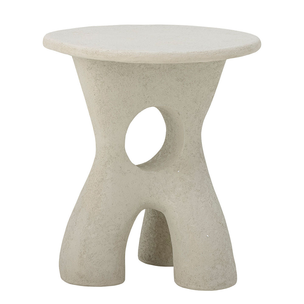 Bloomingville Table d'appoint Amiee, Blanc, Polyrésine