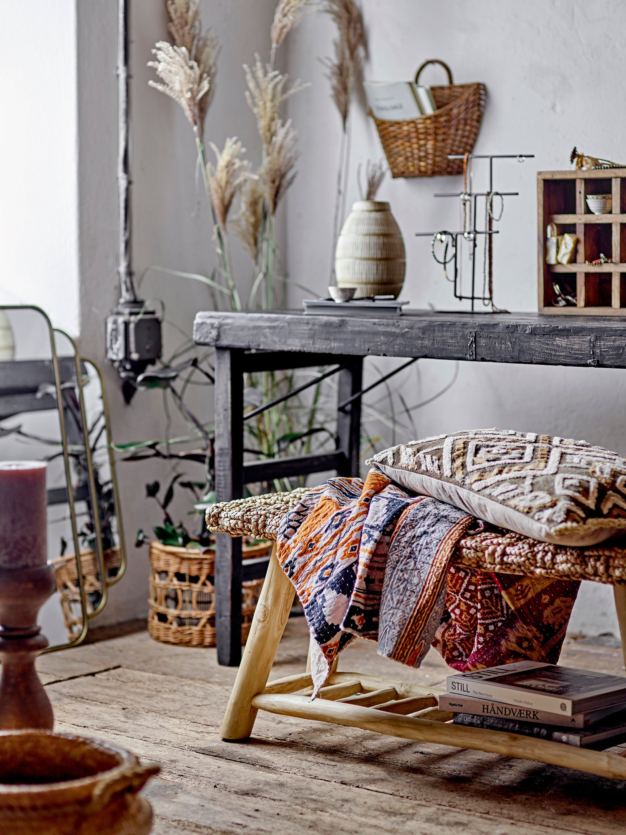 Creative Collection Cali Konsolen tisch, schwarz, wieder gewonnenes Holz