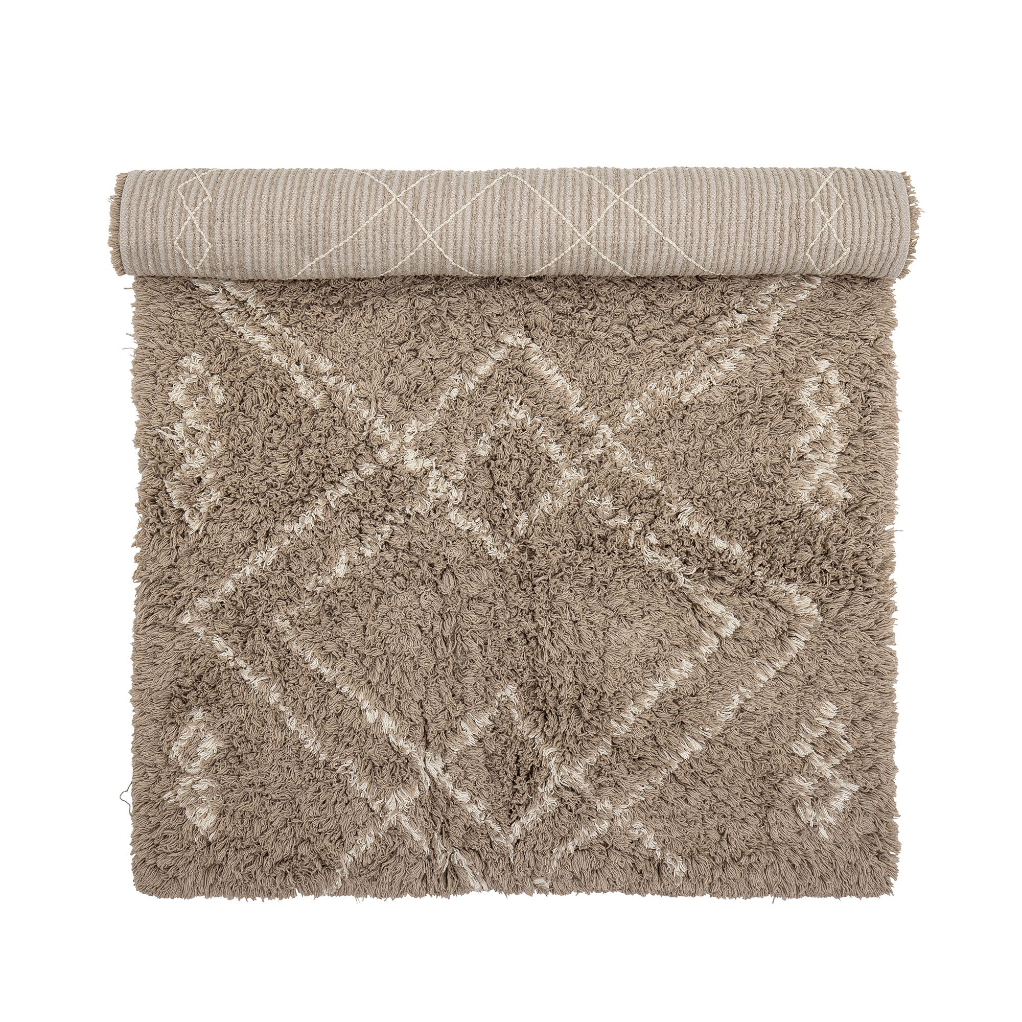 Bloomingville Tapis Edea, Marron, Coton