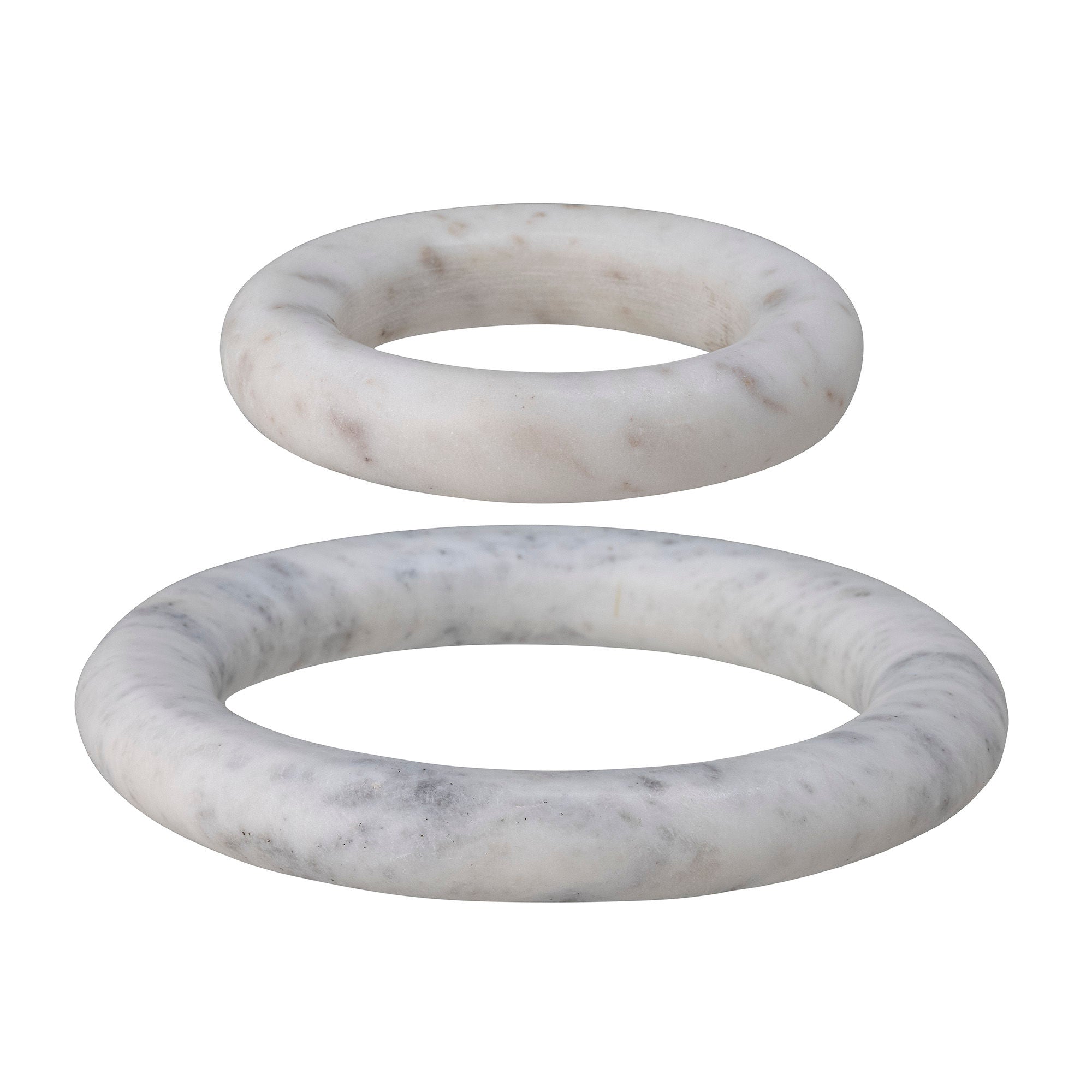Bloomingville Finola Sous-verre, Blanc, Marbre