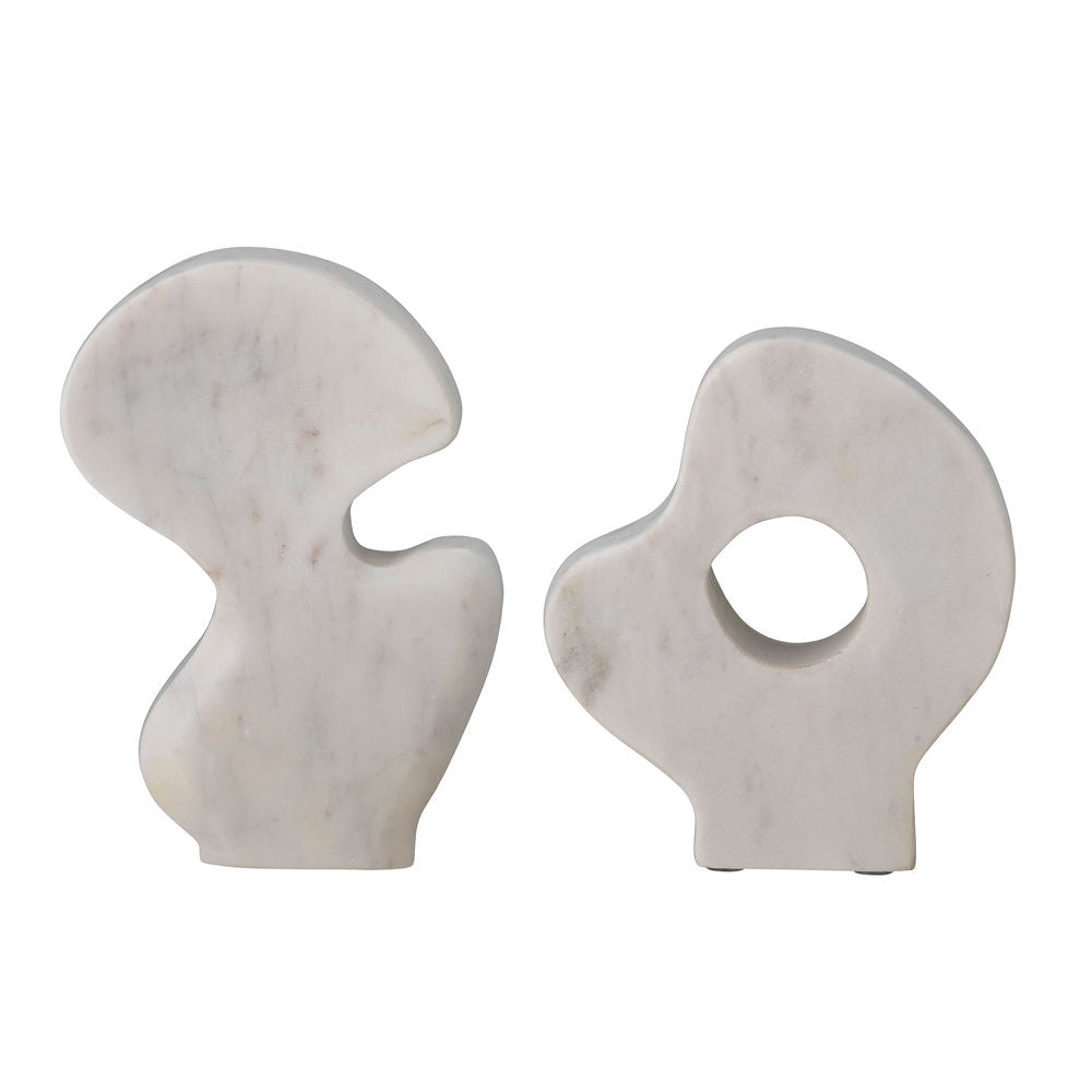 Bloomingville Laki Deco, Blanc, Marbre
