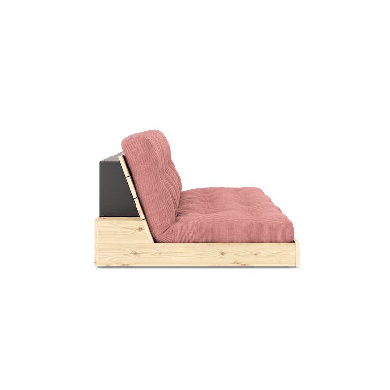 Karup Design BASE CLAIR LAQUE W. MATELAS MIXTE 5 COUCHES SORBET ROSE