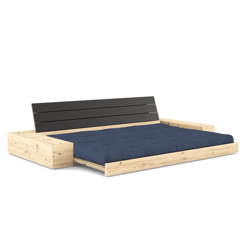 Karup Design BASE NEGRO NOCHE LACADO W. 2 CAJAS CLARAS W. COLCHÓN MIXTO 5 CAPAS NAVY