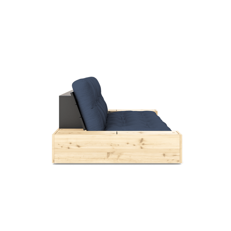 Karup Design BASE NEGRO NOCHE LACADO W. 2 CAJAS CLARAS W. COLCHÓN MIXTO 5 CAPAS NAVY