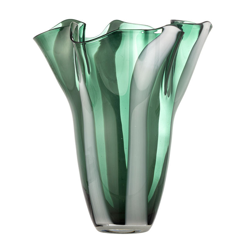 Kreative Kollektion Lettice Vase, Grün, Glas