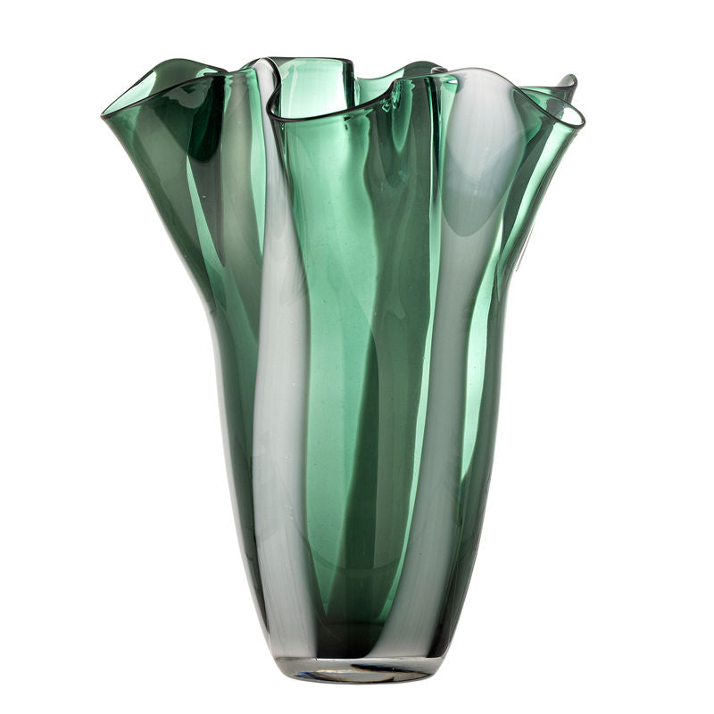 Kreative Kollektion Lettice Vase, Grün, Glas