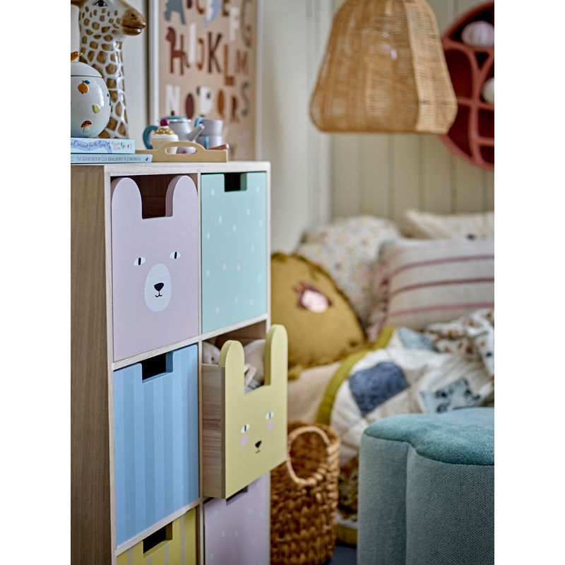 Bloomingville MINI Calle boekenkast met laden, Naturel, Hout