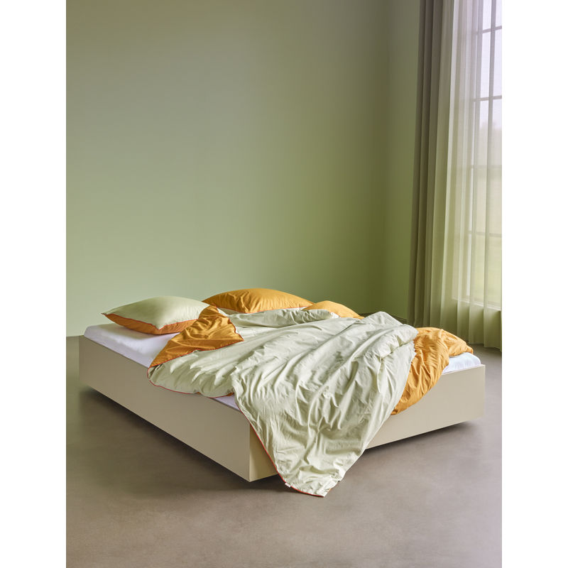 Hübsch Aki Bedding 80/200 Naranja/Verde