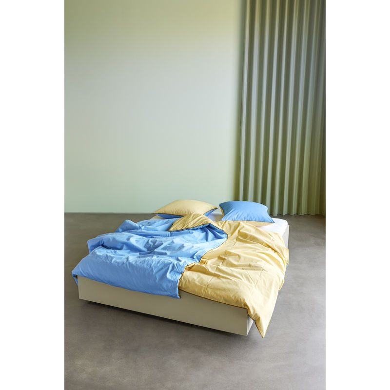 Hübsch Aki Bedding 80/200 Azul/Amarillo