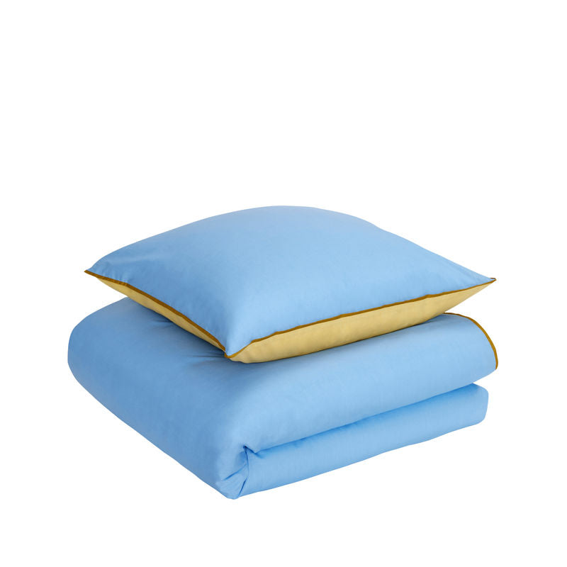 Hübsch Aki Bedding 80/200 Azul/Amarillo