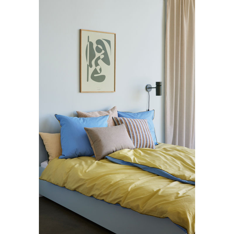 Hübsch Aki Bedding 80/200 Azul/Amarillo