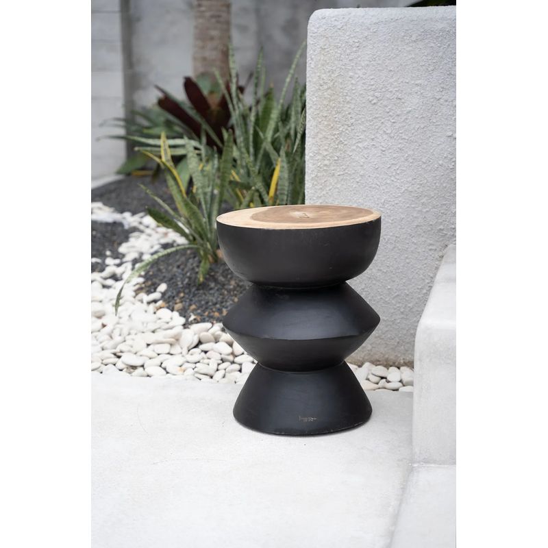 Bazar Bizar The Kulun Stool - Black Natural