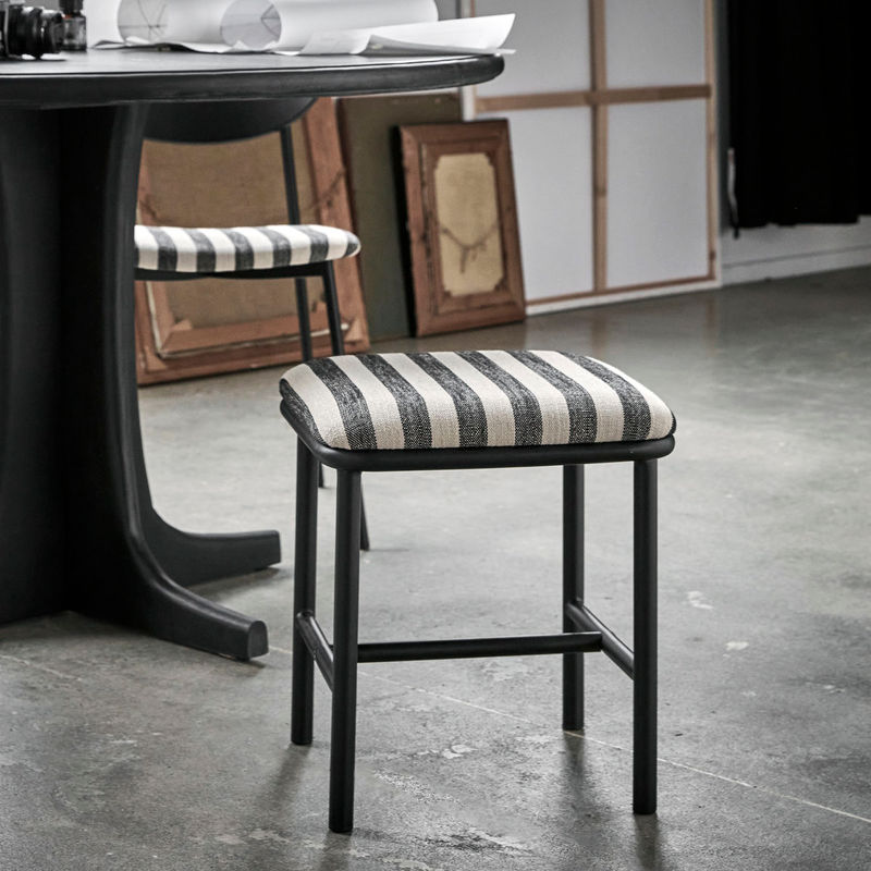 House Doctor Chair/Hocker, HDToda, Schwarz/Off-White