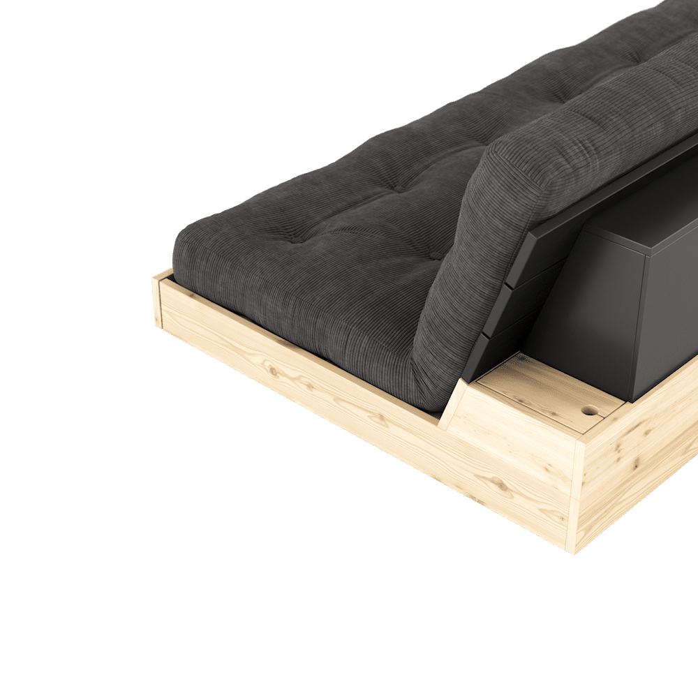 Karup Design BASE CLAIR LAQUE W. MATELAS MIXTE 5 COUCHES VERT OLIVE