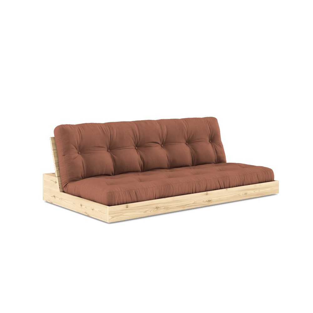 Karup Design BASE CLEAR LACQUERED W. 5-LAYER MIXED MATTRESS CLAY BROWN