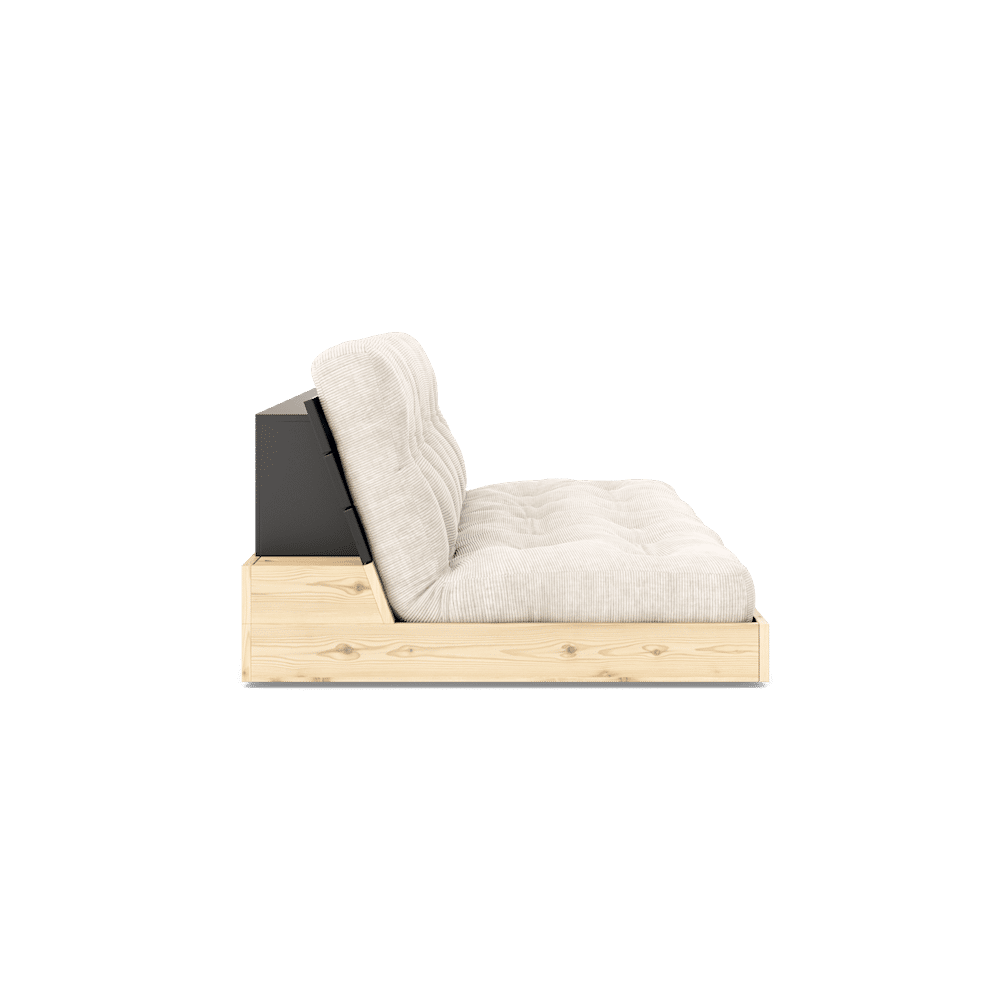 Design NOIR NUIT LAQUÉ W. MATELAS MIXTE 5 COUCHES IVOIRE