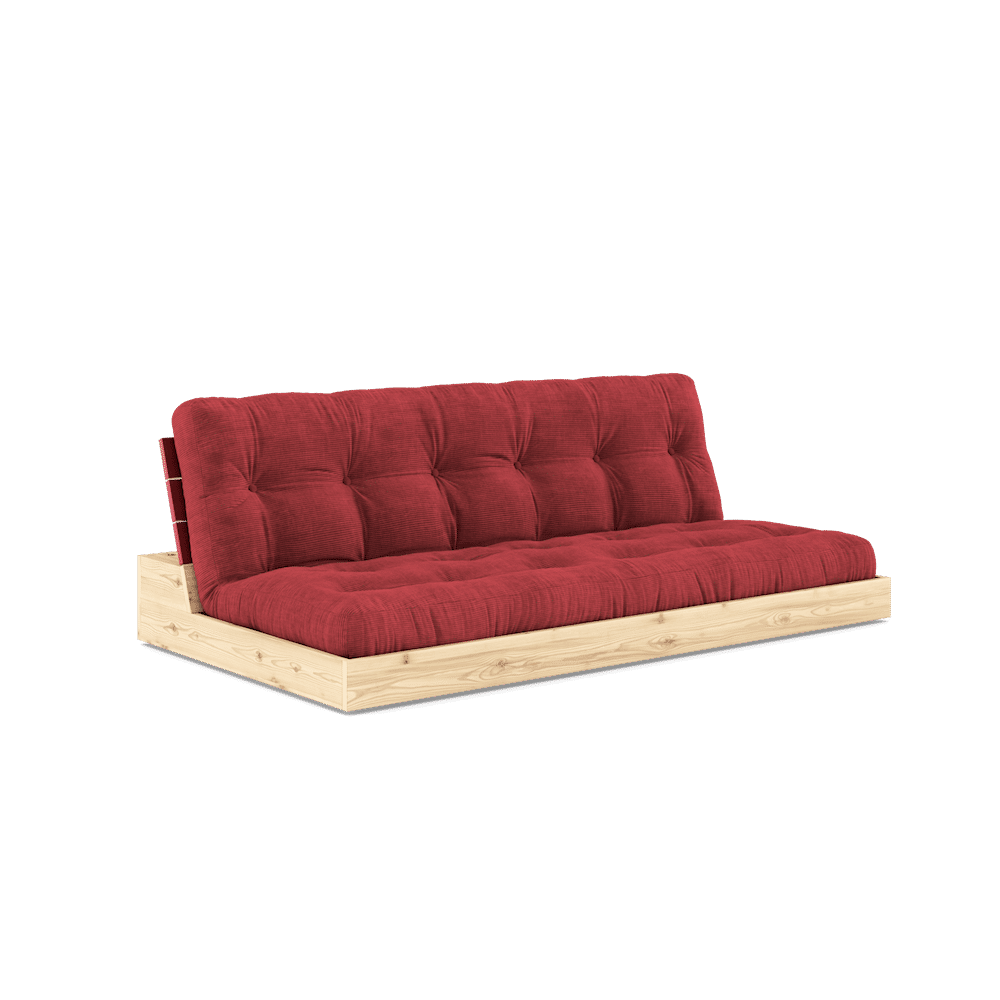 Karup Design BASE POPPY RED LACQUERED W. 5-LAYER MIXED MATTRESS RUBY RED