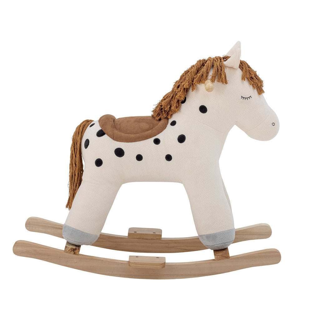 Bloomingville MINI Merlen Balançoire Jouets, Cheval, Blanc, Polyester