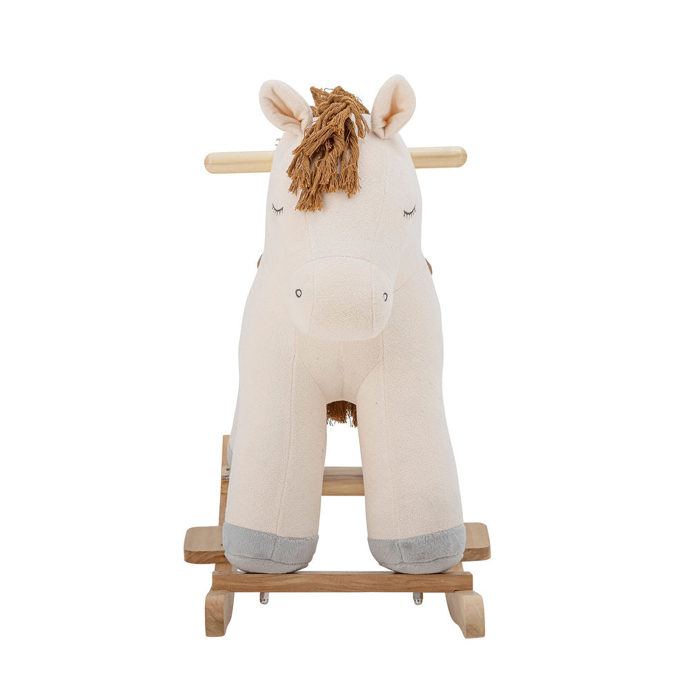 Bloomingville MINI Merlen Balançoire Jouets, Cheval, Blanc, Polyester