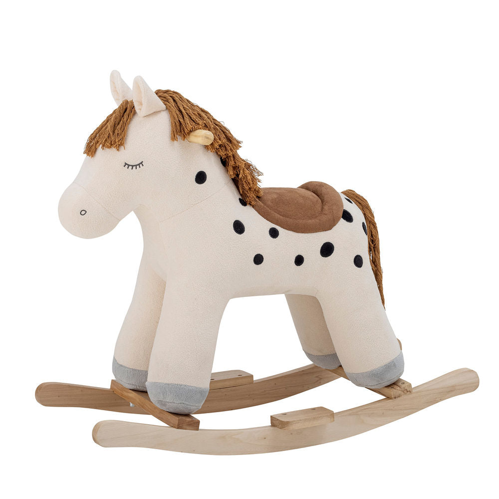 Bloomingville MINI Merlen Balançoire Jouets, Cheval, Blanc, Polyester