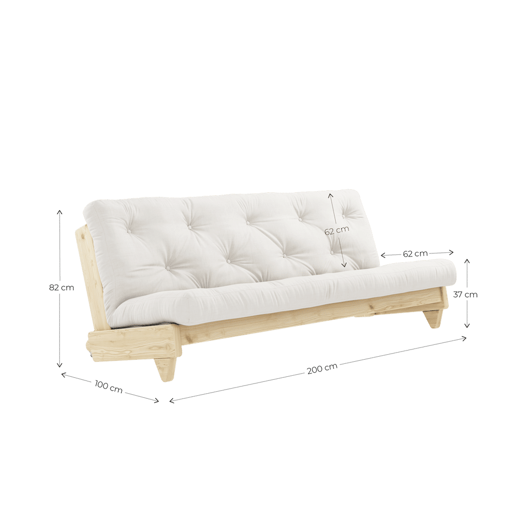 Karup Design FRAIS CLAIR LAQUÉ W. MATELAS FRAIS BLÉ BEIGE