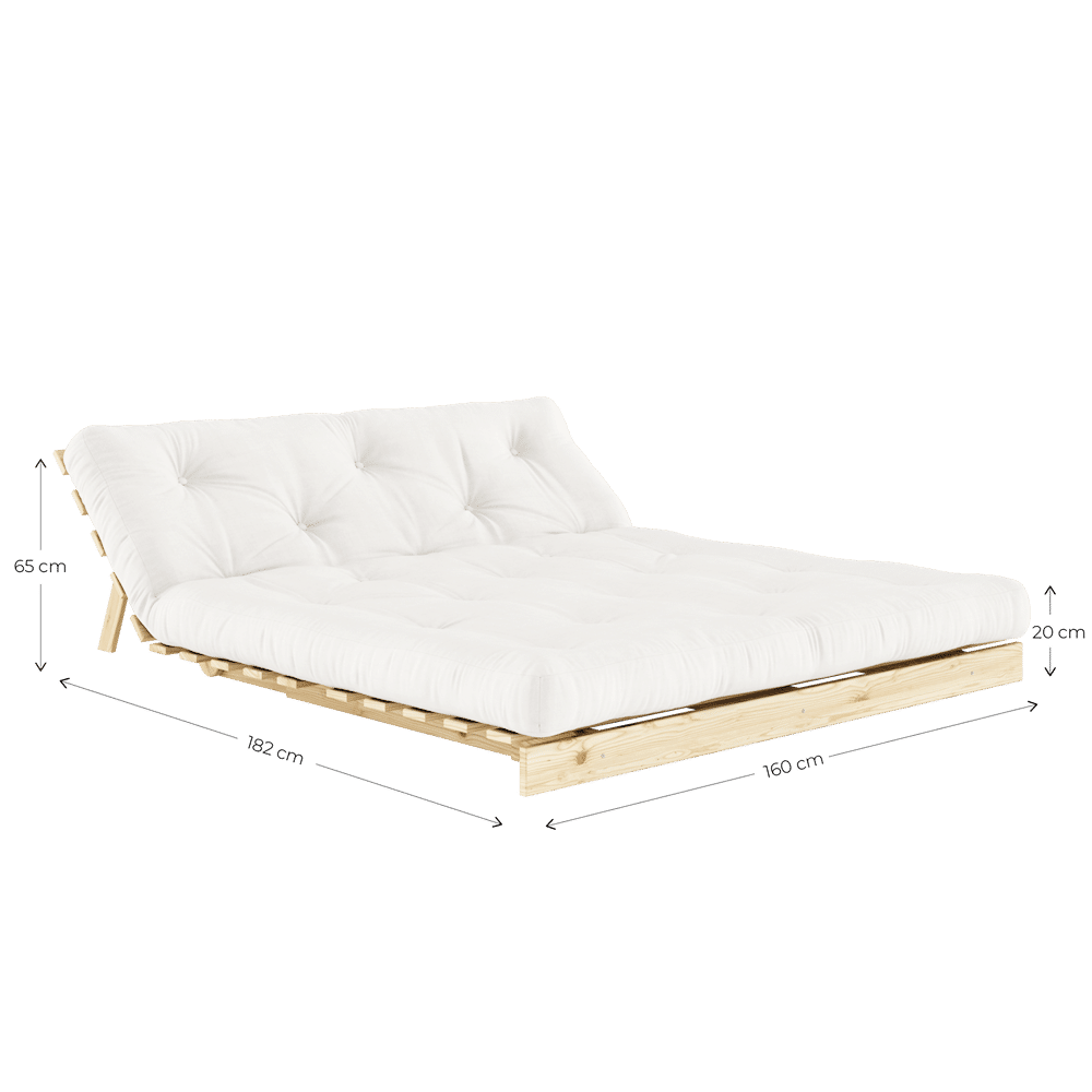 Karup Design ROOTS RAW 160 X 200 W. ROOTS MATTRESS BROWN