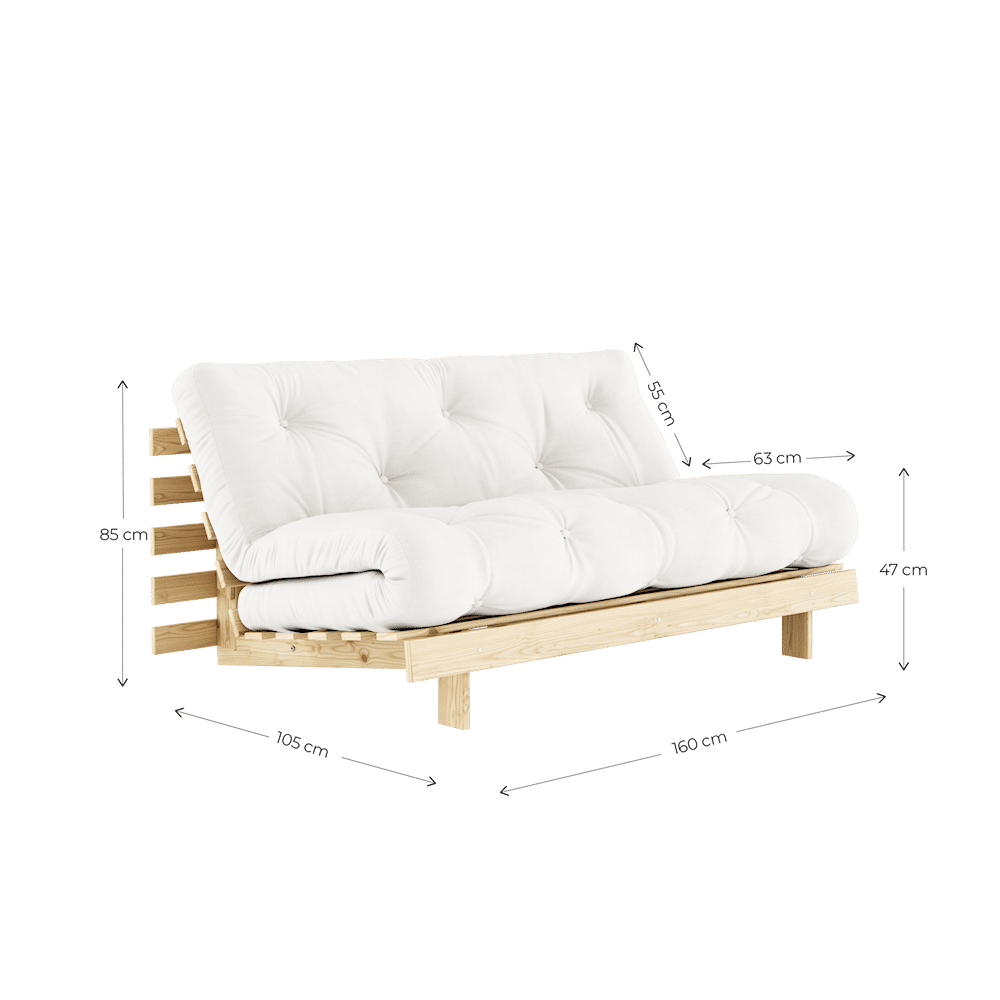 Karup Design ROOTS RAW 160X200 W. SCHWEDEN MATRRESS OLIVENGRÜN