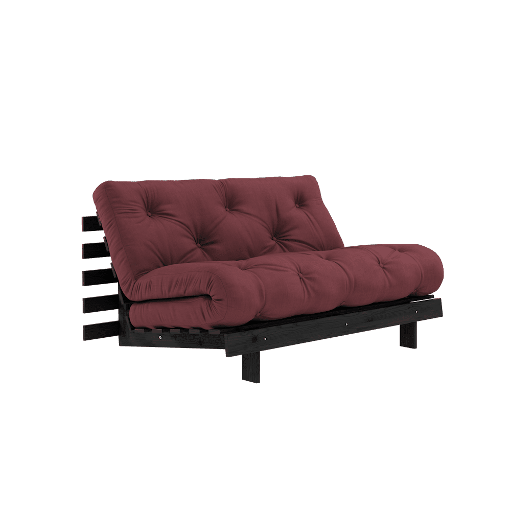 Karup Design WURZELN SCHWARZ LACKIERT 140X200 W. WURZELN MATRATZE BORDEAUX