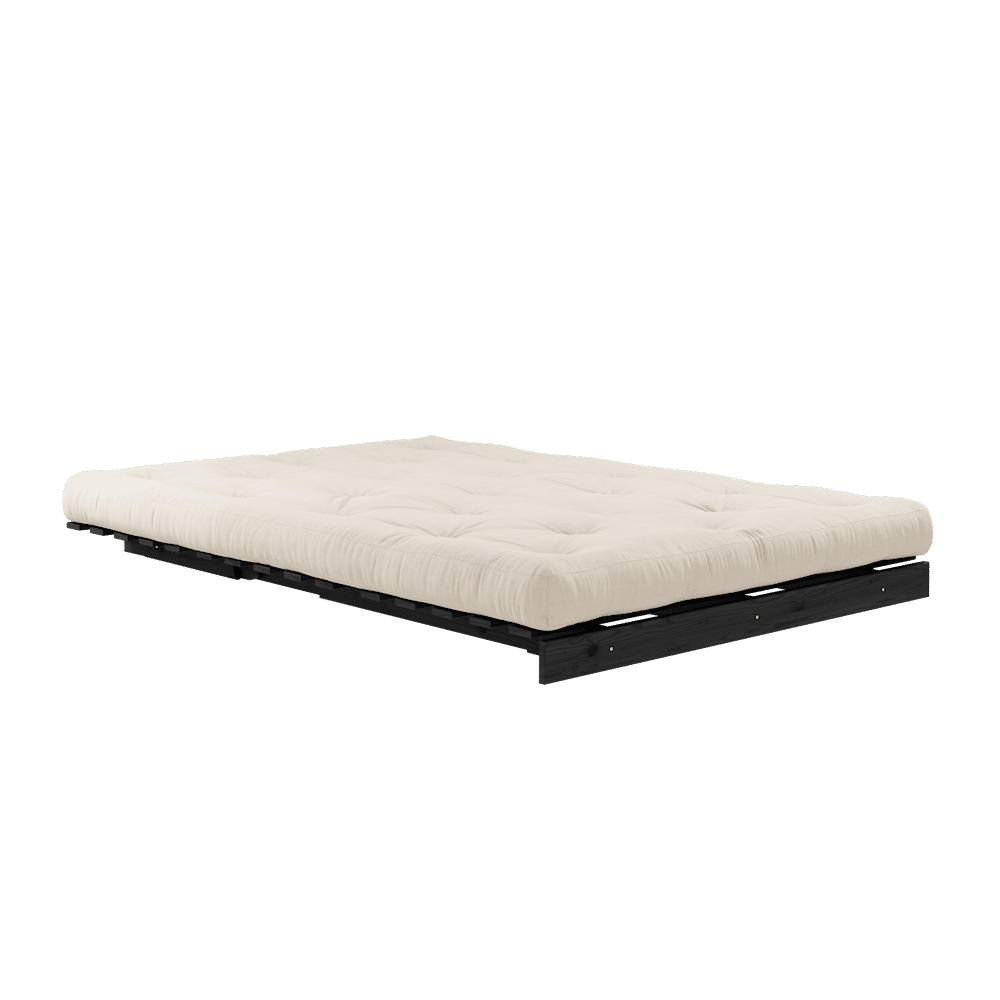 Karup Design WURZELN SCHWARZ LACKIERT 140X200 W. WURZELN MATRATZE BEIGE