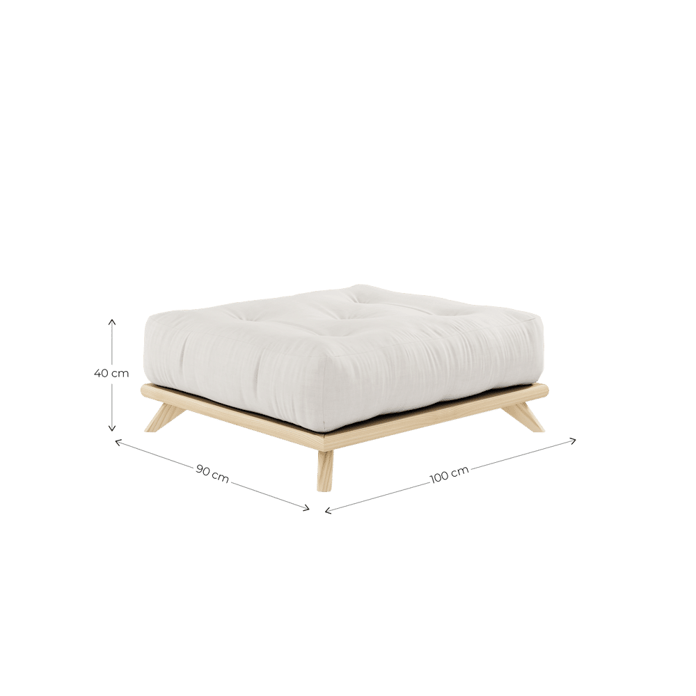 Karup Design SANS TABOURET CLAIR LAQUÉ W. MATELAS SANS TABOURET BRUN