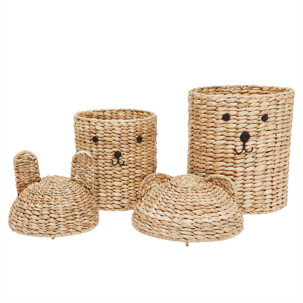 OYOY MINI Ours et Lapin Panier de Rangement-Lot de 2