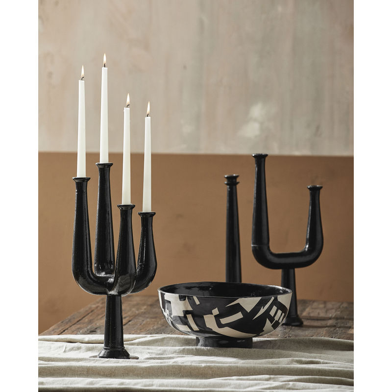 Nordal Candelabro A/S ULOPU, brazo 4, aluminio-negro