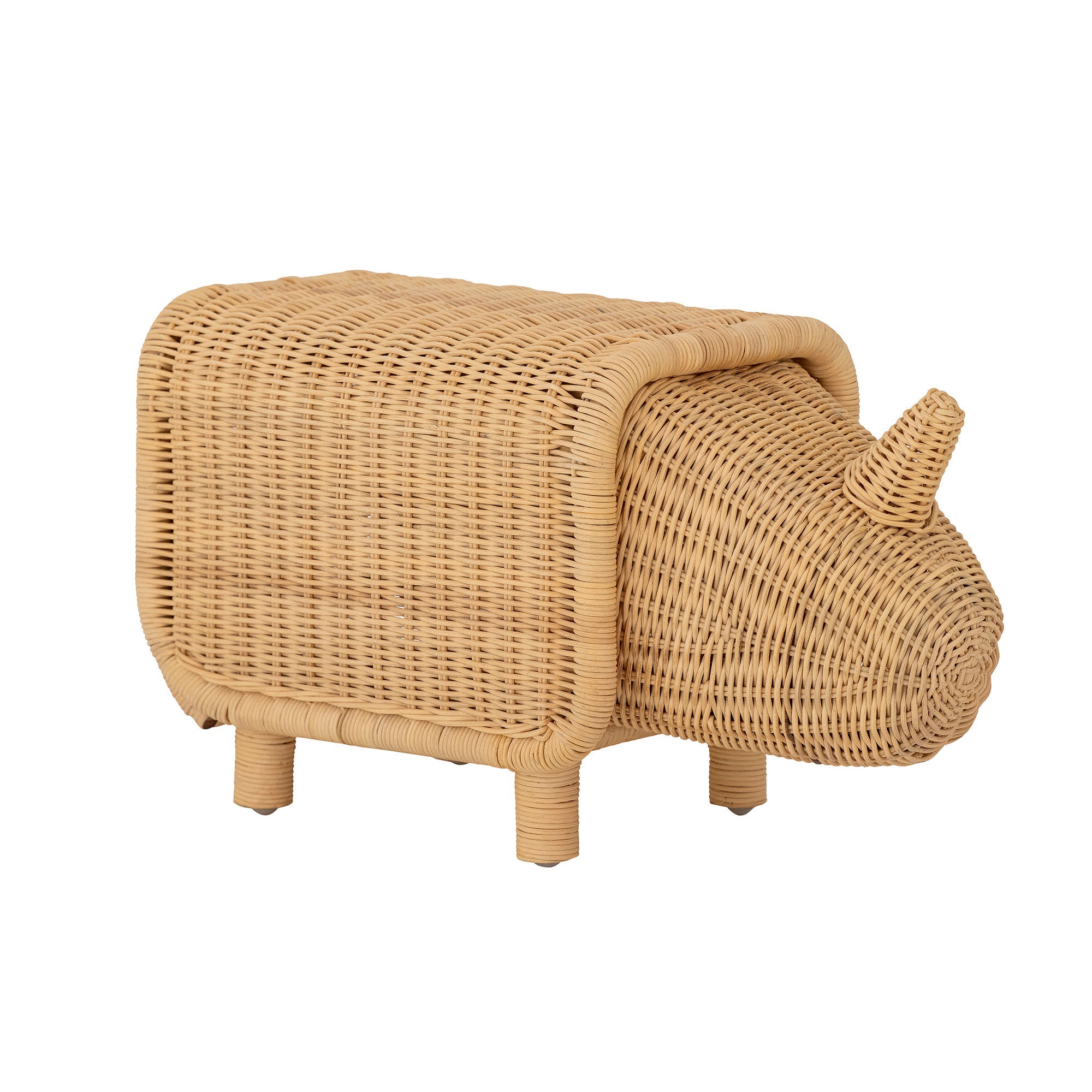 Bloomingville Mini Soffe Tabouret avec espace de rangement, Nature, Rotin