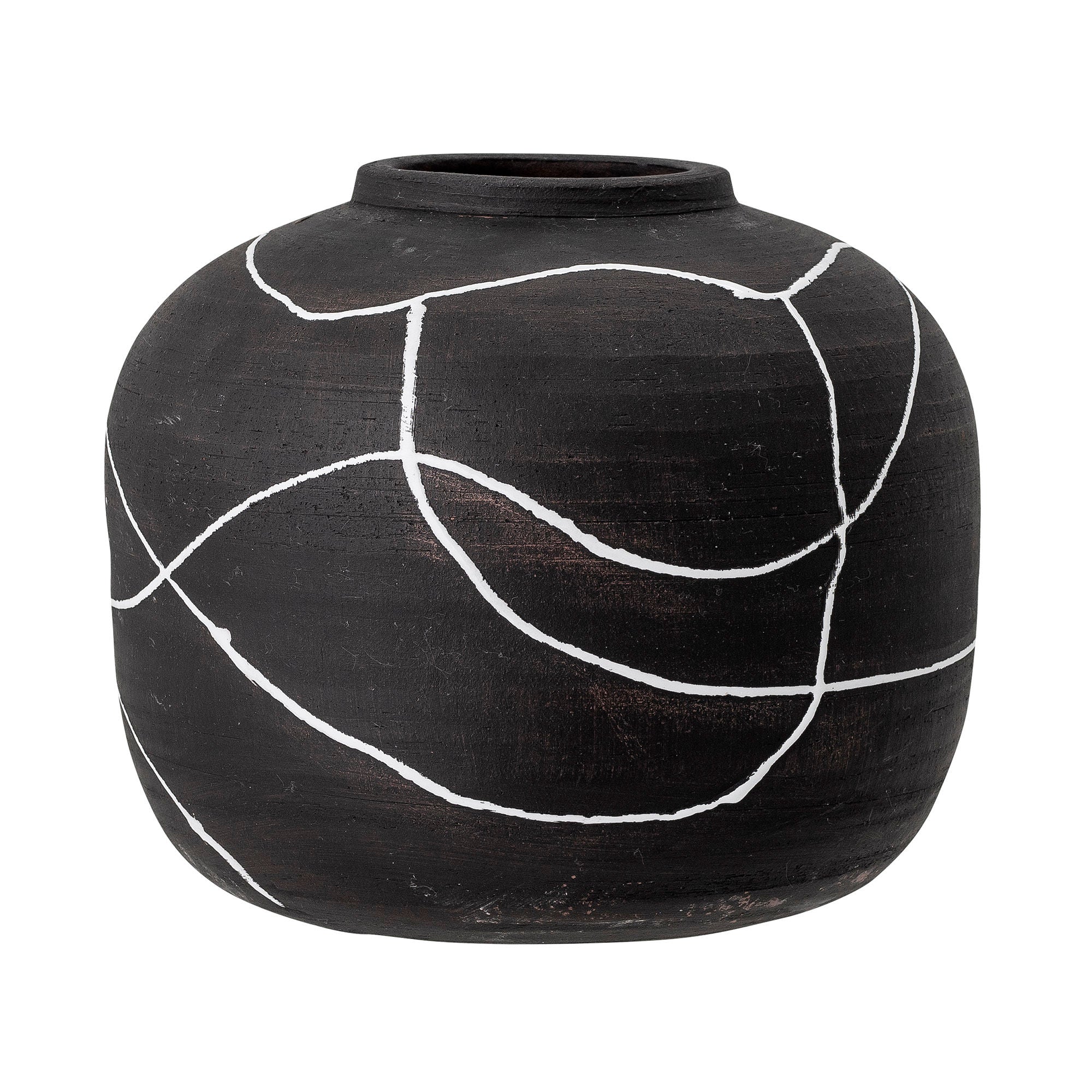 Bloomingville Niza Deco Vase, Schwarz, Terrakotta