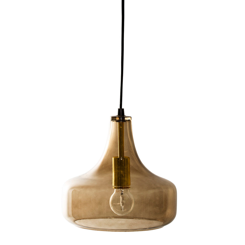 Bloomingville Yuser Lampe suspendue, Marron, Verre