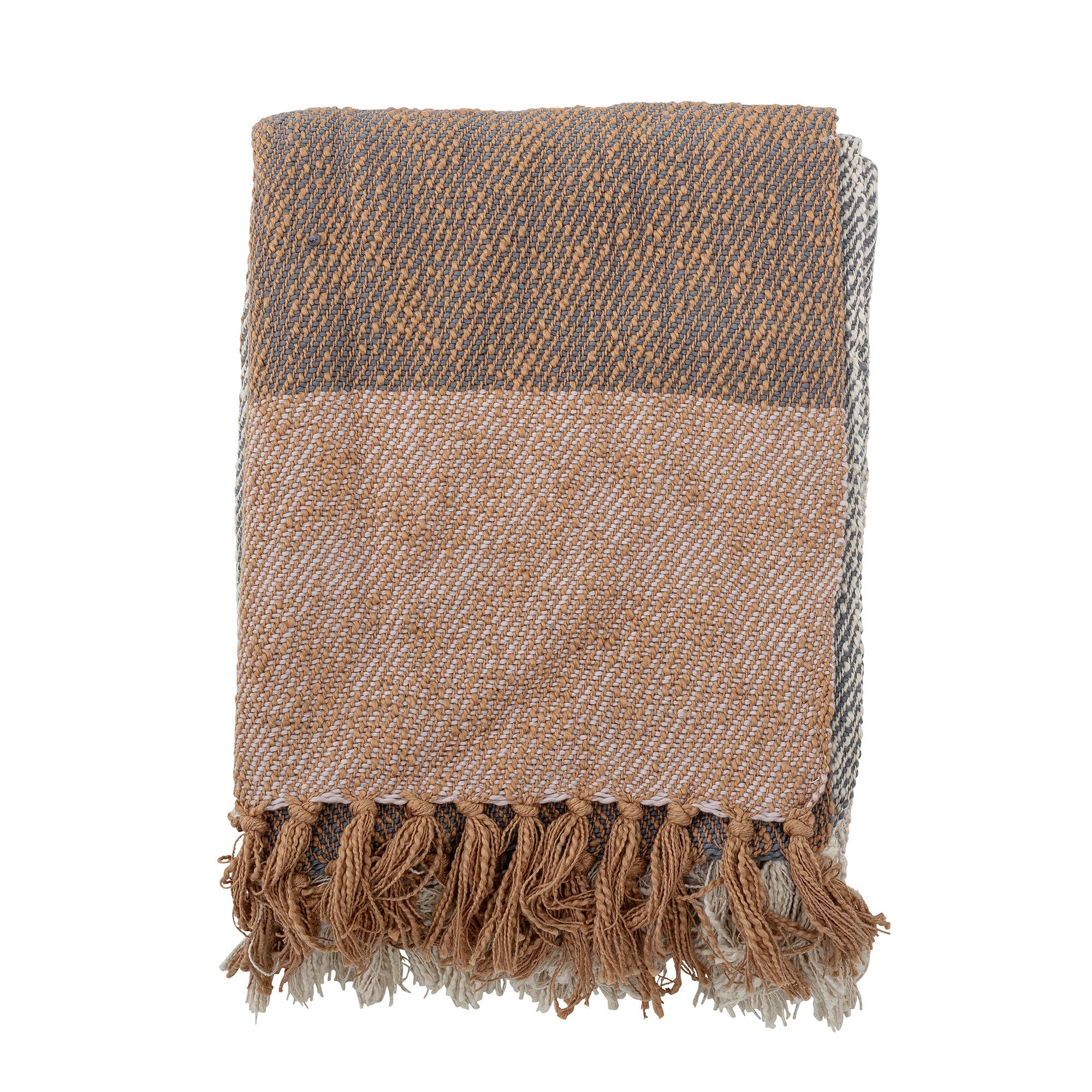 Bloomingville Coussin Lago, Marron, Coton