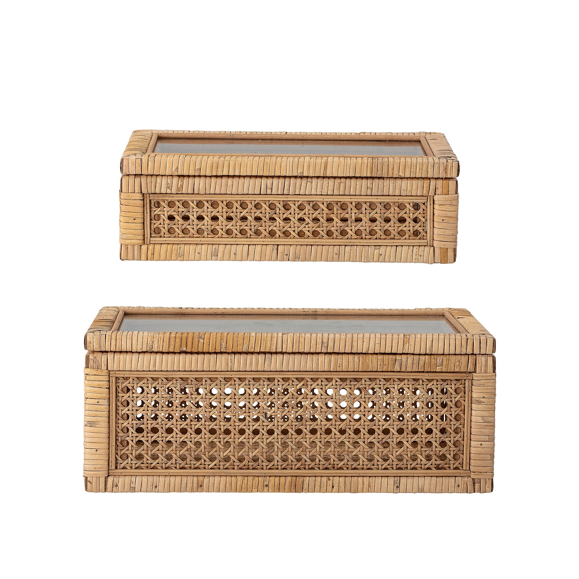 Blooming ville Lally Box mit Deckel, Natur, Rattan