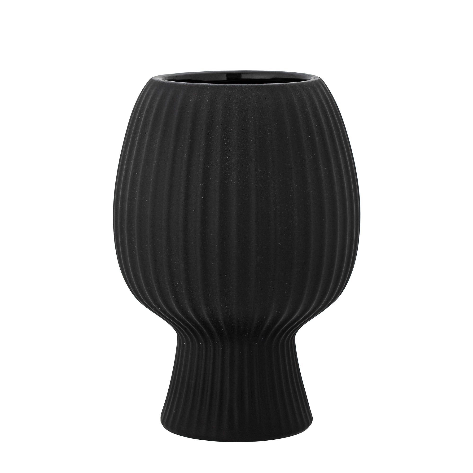 Bloomingville Vase Dagny, Noir, Grès