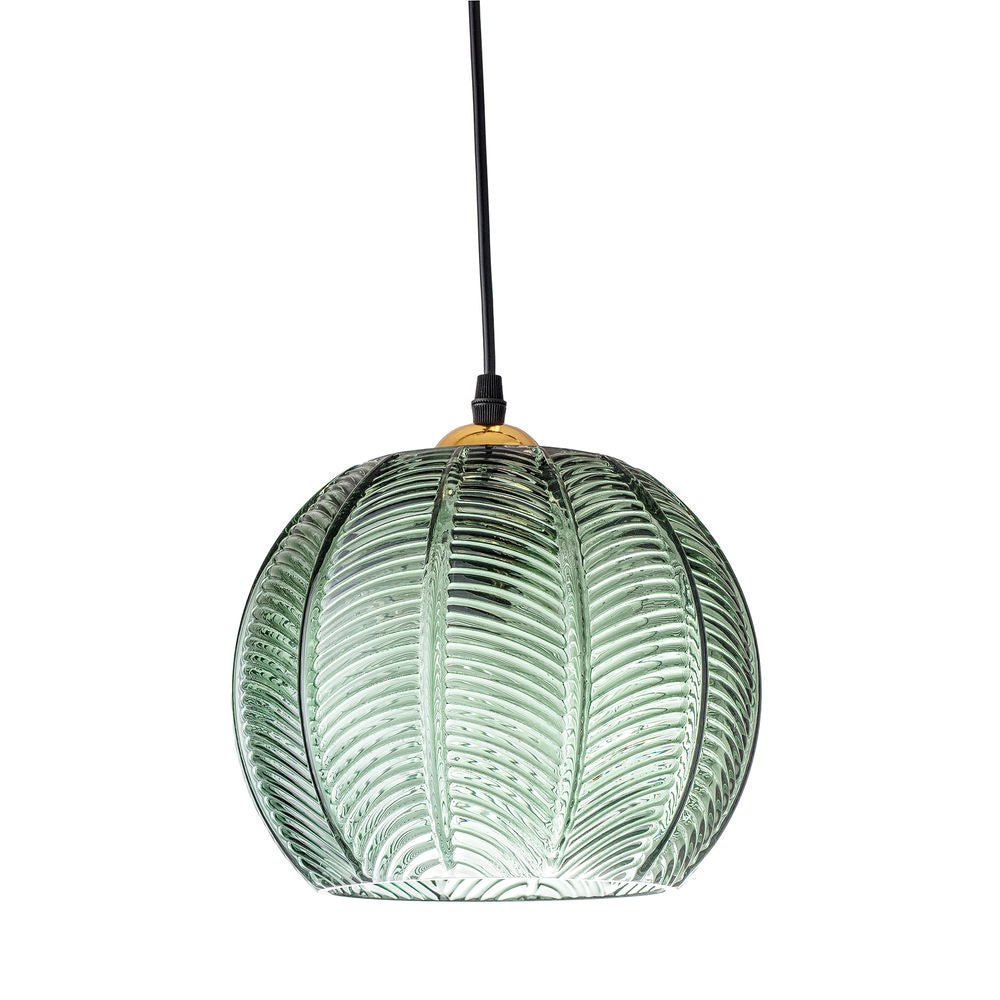 Bloomingville Lampe Suspendue Adar, Vert, Verre